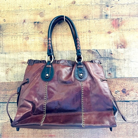 Sigrid Olsen Brown Lamb Leather Large Tote Bag - Picture 2 of 14